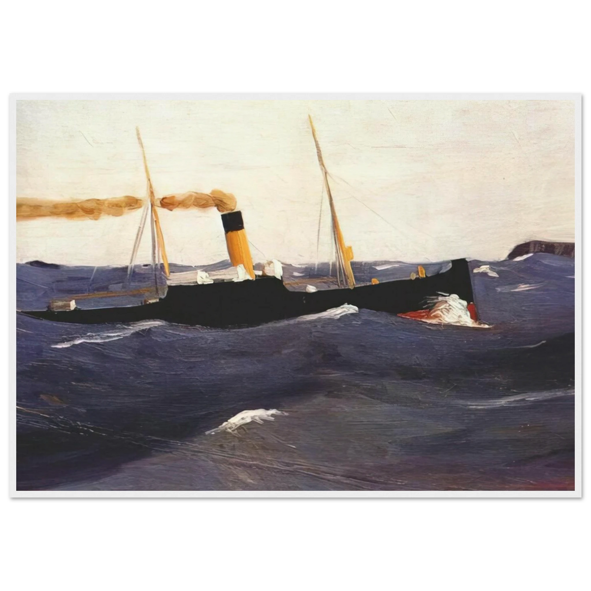 Tramp Steamer Framed Poster | Edward Hopper Framed Prints Wall Art | Edward Hopper Print
