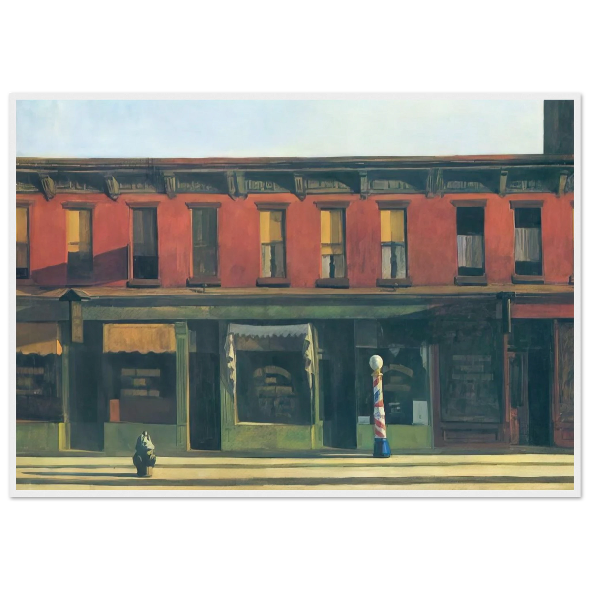 Early Sunday Morning Framed Poster | Edward Hopper Framed Prints Wall Art | Edward Hopper Print