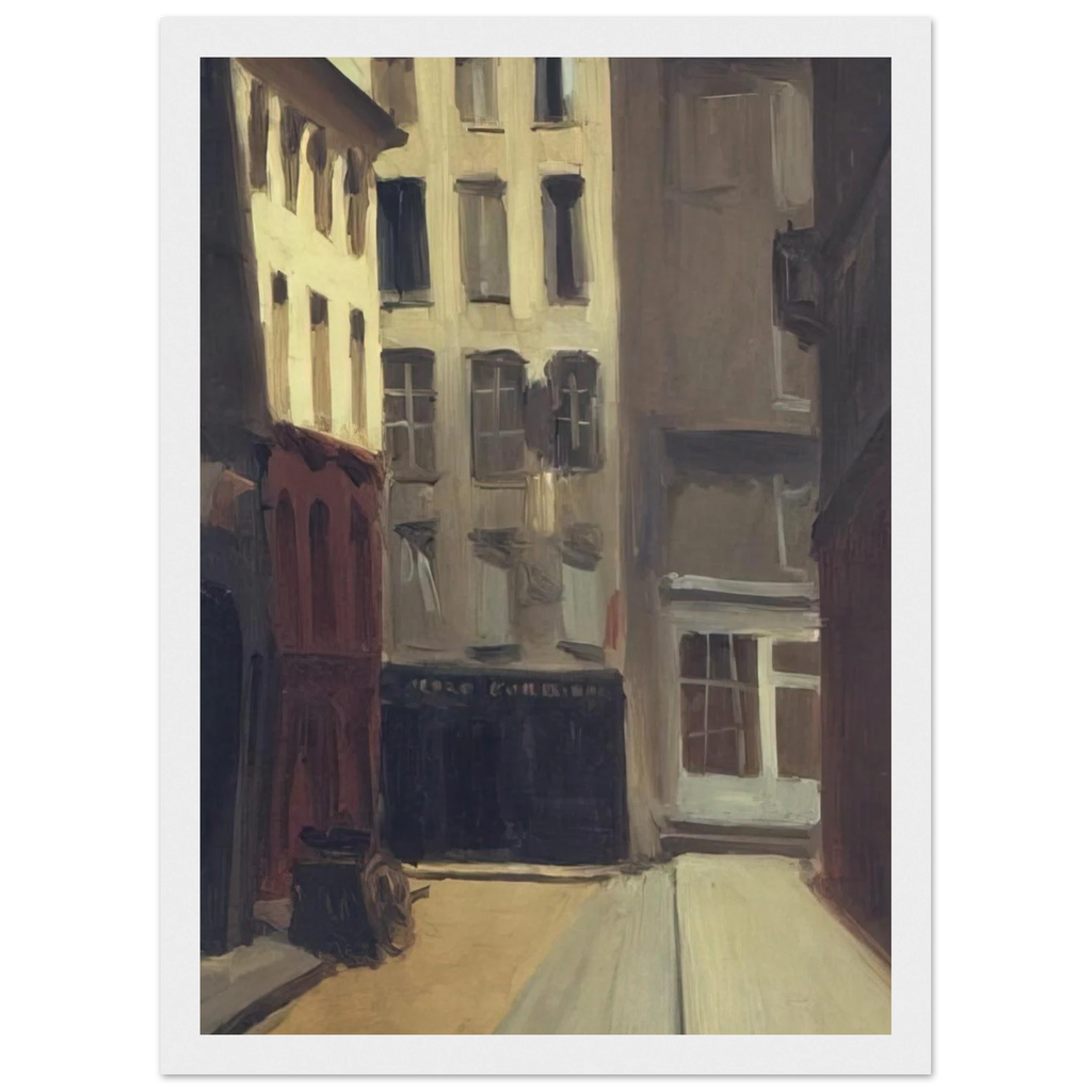 Paris Street Framed Poster | Edward Hopper Framed Prints Wall Art | Edward Hopper Print