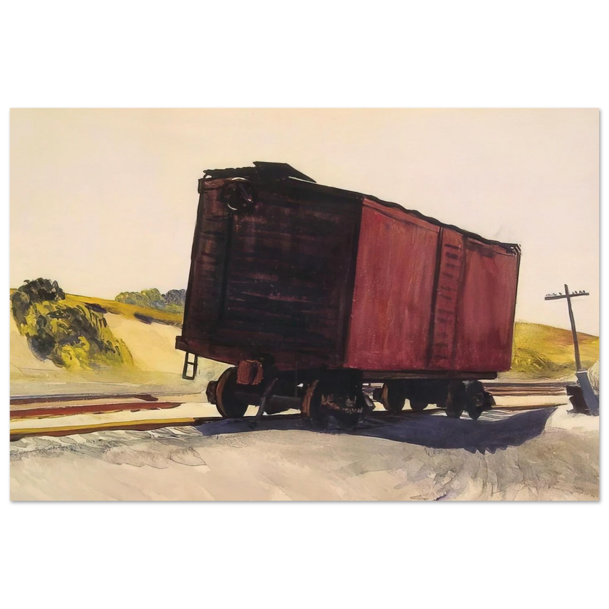 Freight Car at Truro Poster | Edward Hopper Poster | Edward Hopper Print