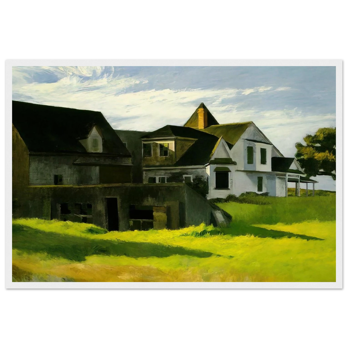 Cape Cod Afternoon Framed Poster | Edward Hopper Framed Prints Wall Art | Edward Hopper Print