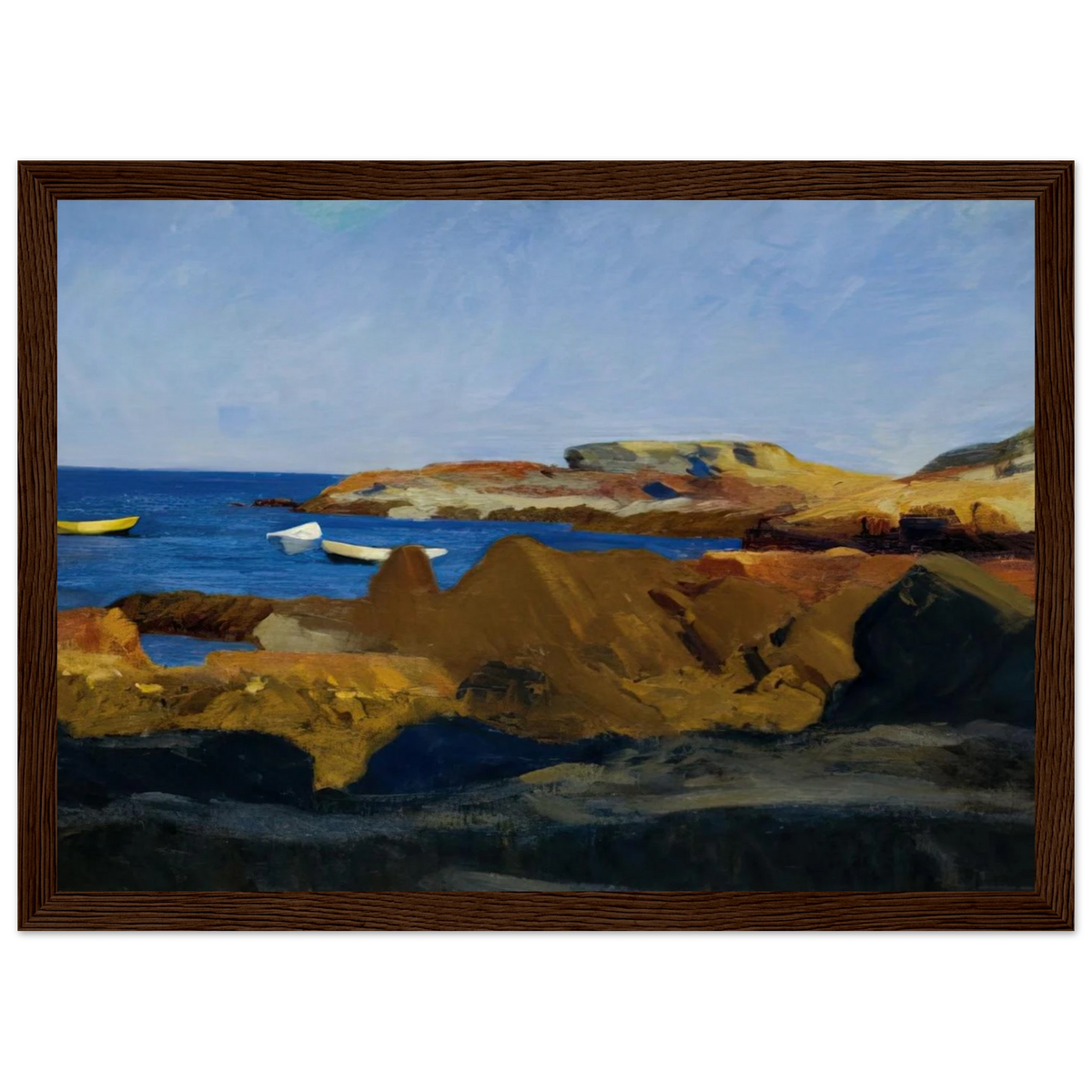 Cove at Ogunquit Framed Poster | Edward Hopper Framed Prints Wall Art | Edward Hopper Print