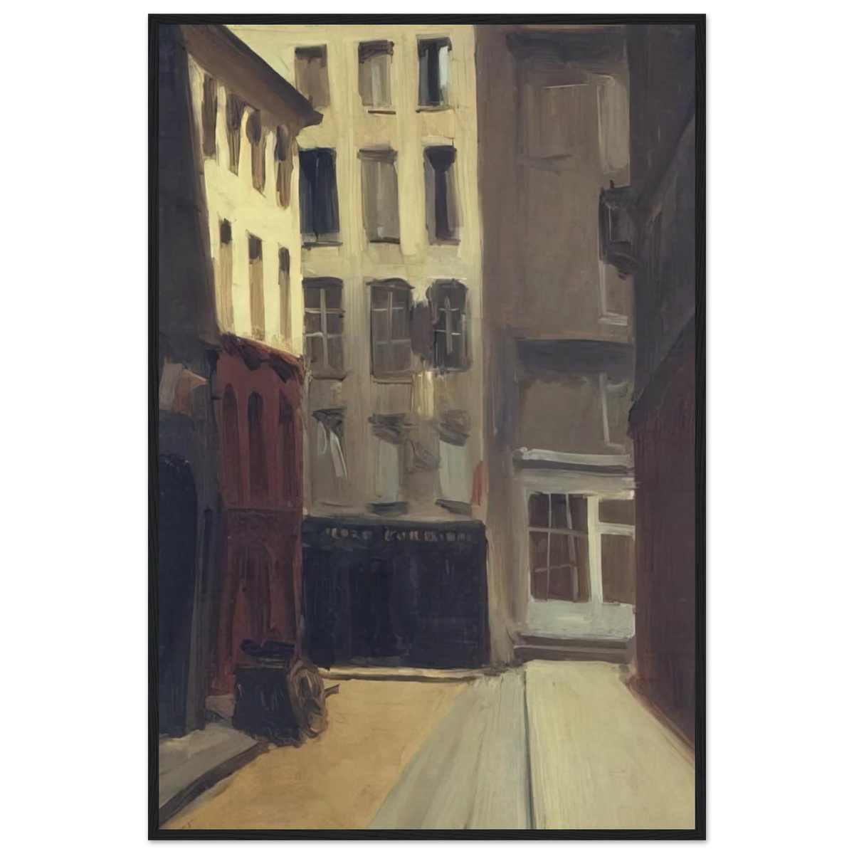 Paris Street Framed Poster | Edward Hopper Framed Prints Wall Art | Edward Hopper Print