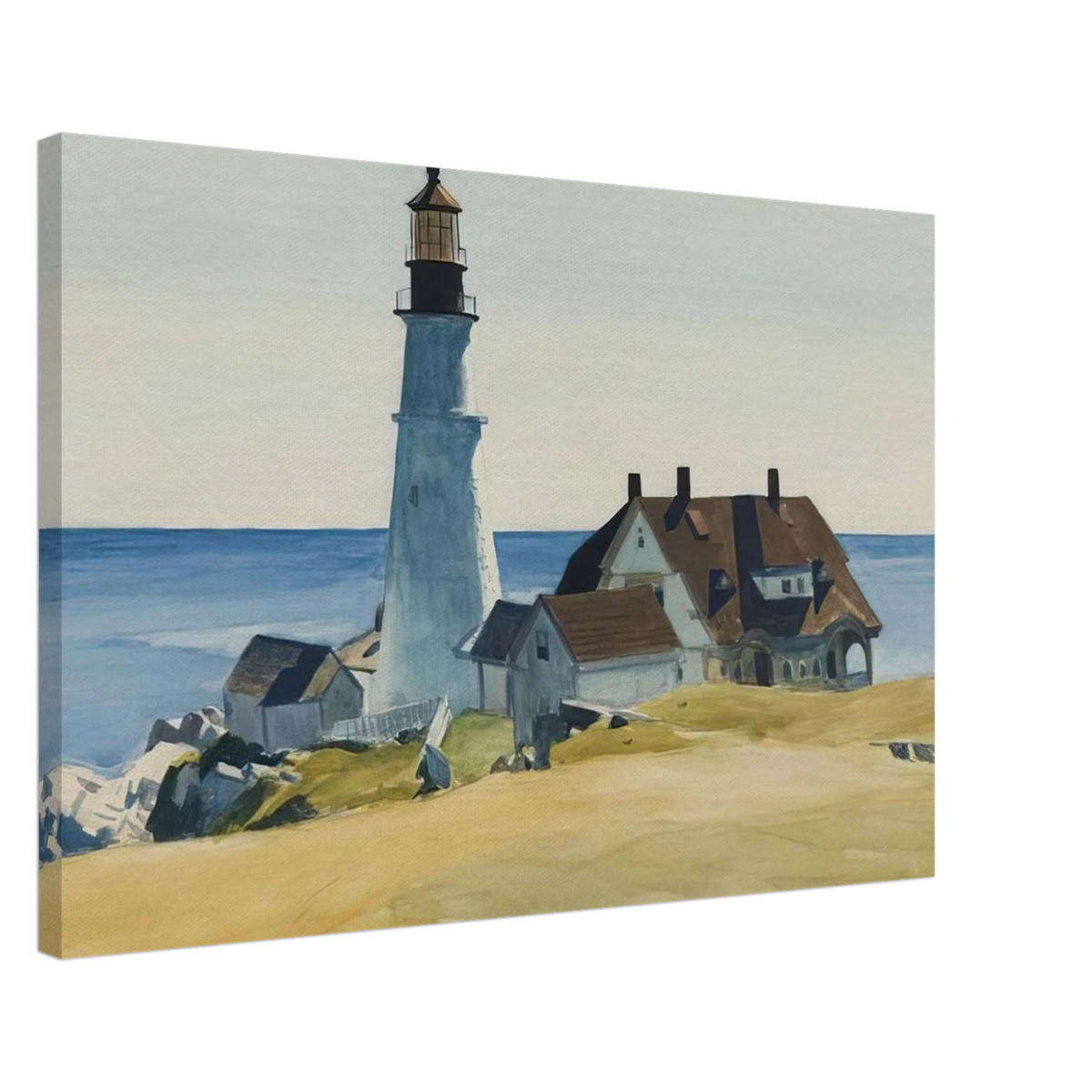 Lighthouse and Buildings, Portland Head, Cape Elizabeth, Maine Canvas | Edward Hopper Canvas | Edward Hopper Print