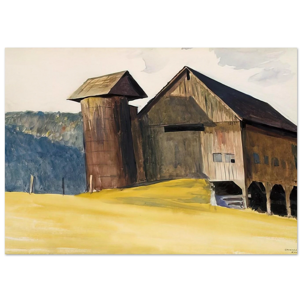 Barn and Silo, Vermont Poster | Edward Hopper Poster | Edward Hopper Print