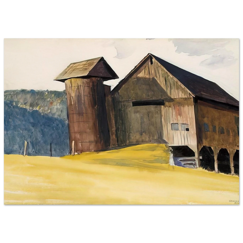 Barn and Silo, Vermont Poster | Edward Hopper Poster | Edward Hopper Print