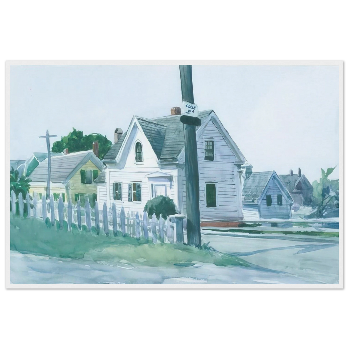 White House with Dormer Window Framed Poster | Edward Hopper Framed Prints Wall Art | Edward Hopper Print
