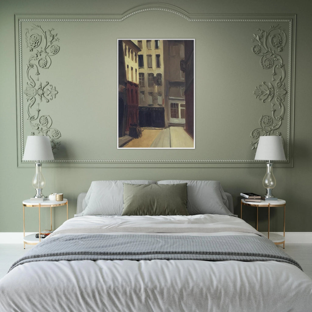 Paris Street Framed Poster | Edward Hopper Framed Prints Wall Art | Edward Hopper Print