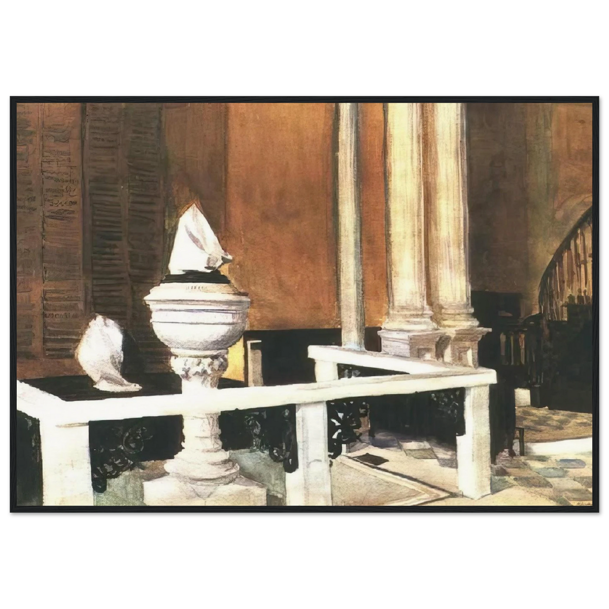 Baptistry of St. John s Framed Poster | Edward Hopper Framed Prints Wall Art | Edward Hopper Print