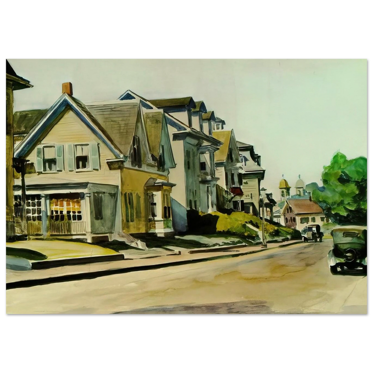 Sun on Prospect Street Gloucester, Massachusetts Poster | Edward Hopper Poster | Edward Hopper Print