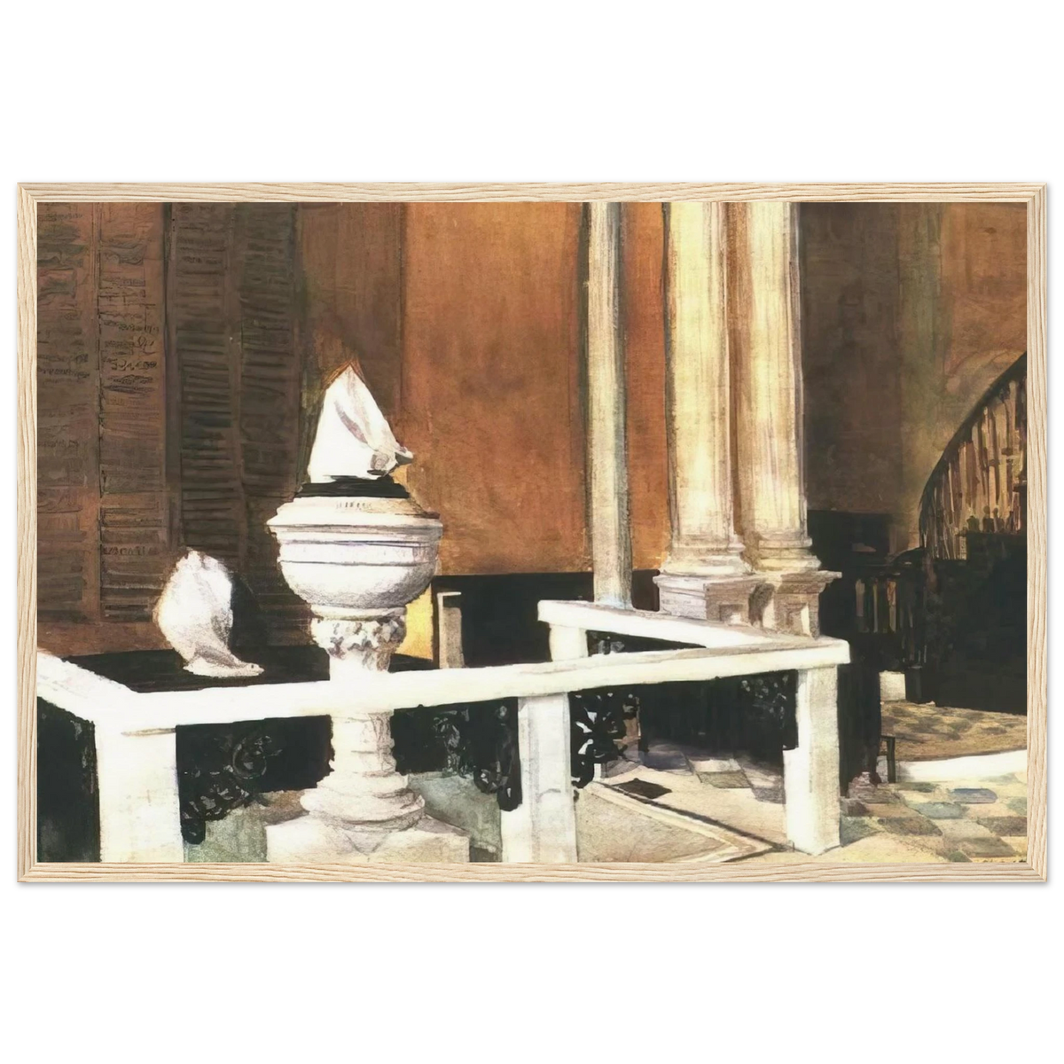 Baptistry of St. John s Framed Poster | Edward Hopper Framed Prints Wall Art | Edward Hopper Print