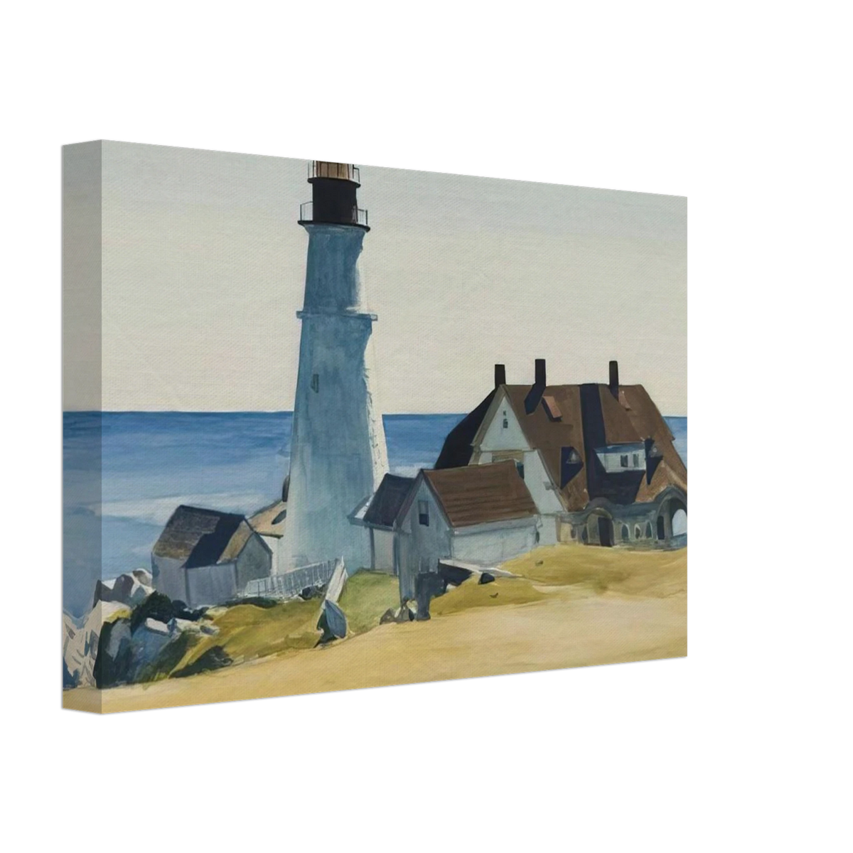Lighthouse and Buildings, Portland Head, Cape Elizabeth, Maine Canvas | Edward Hopper Canvas | Edward Hopper Print