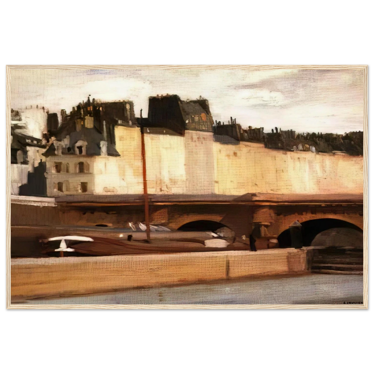 Écluse de la Monnaie Framed Poster | Edward Hopper Framed Prints Wall Art | Edward Hopper Print