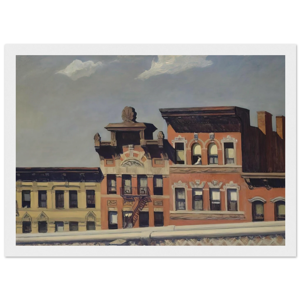 From Williamsburg Bridge Framed Poster | Edward Hopper Framed Prints Wall Art | Edward Hopper Print