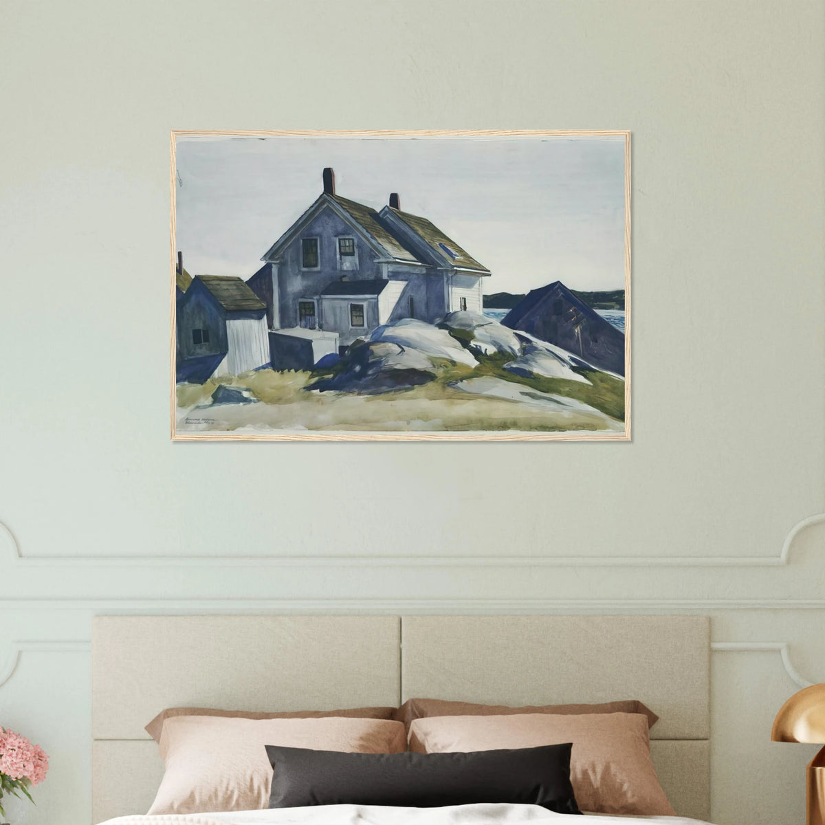 House at the Fort, Gloucester Framed Poster | Edward Hopper Framed Prints Wall Art | Edward Hopper Print