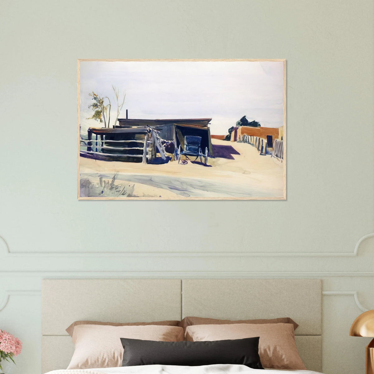 Adobes and Shed, New Mexico Framed Poster | Edward Hopper Framed Prints Wall Art | Edward Hopper Print