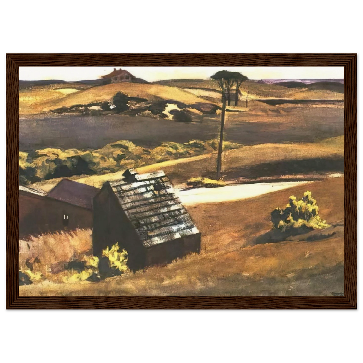 Burly Cobb Hen Coop and Barn Framed Poster | Edward Hopper Framed Prints Wall Art | Edward Hopper Print