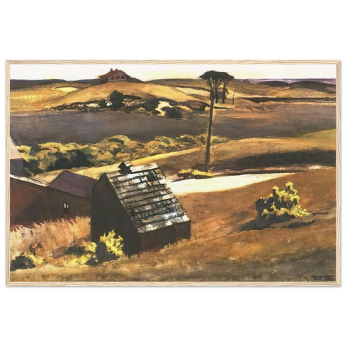 Burly Cobb Hen Coop and Barn Framed Poster | Edward Hopper Framed Prints Wall Art | Edward Hopper Print