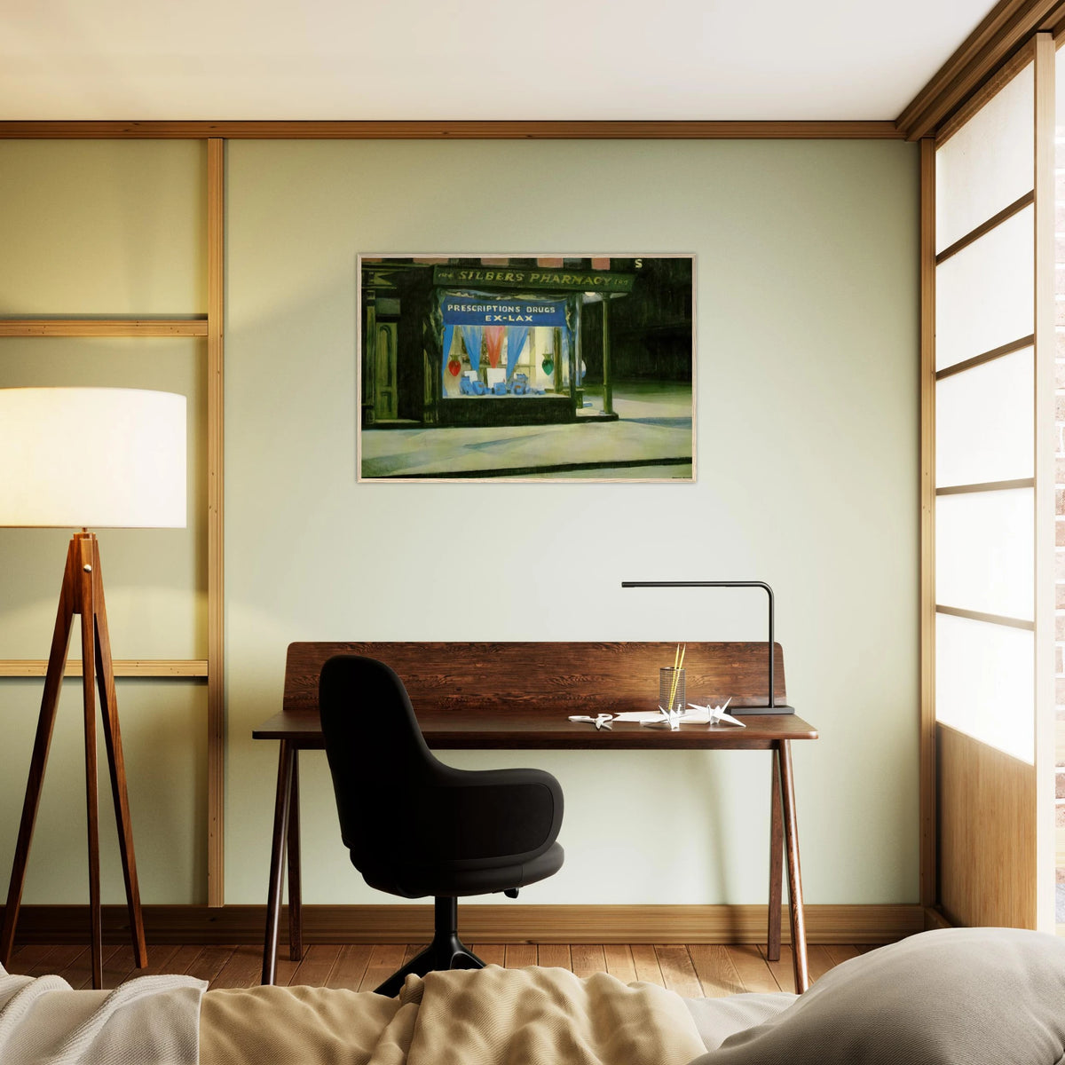 Drug Store Framed Poster | Edward Hopper Framed Prints Wall Art | Edward Hopper Print