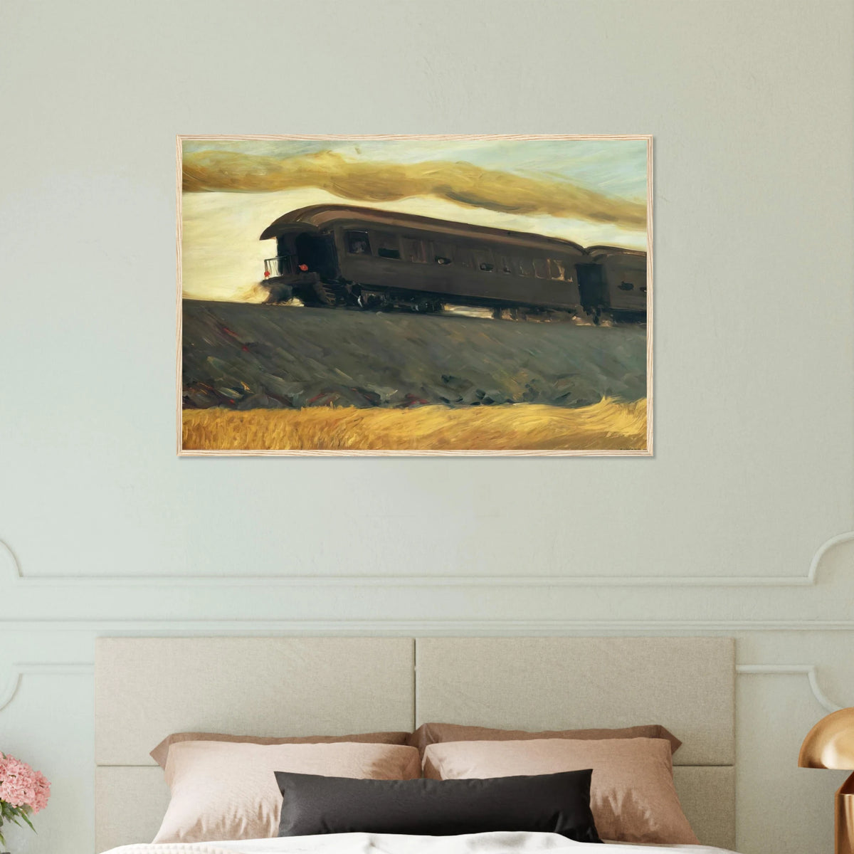 Railroad Train Framed Poster | Edward Hopper Framed Prints Wall Art | Edward Hopper Print
