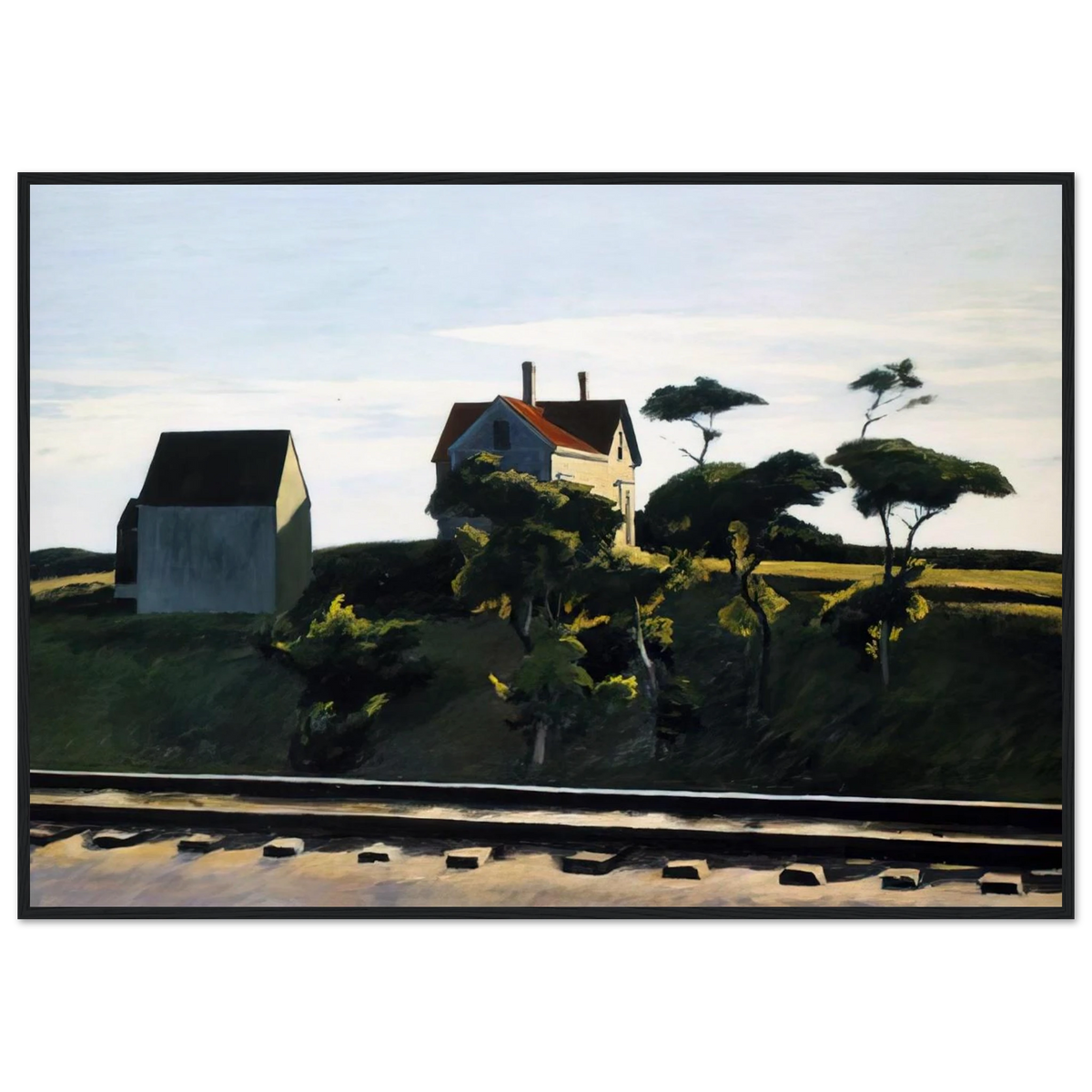 New York, New Haven and Hartford Framed Poster | Edward Hopper Framed Prints Wall Art | Edward Hopper Print