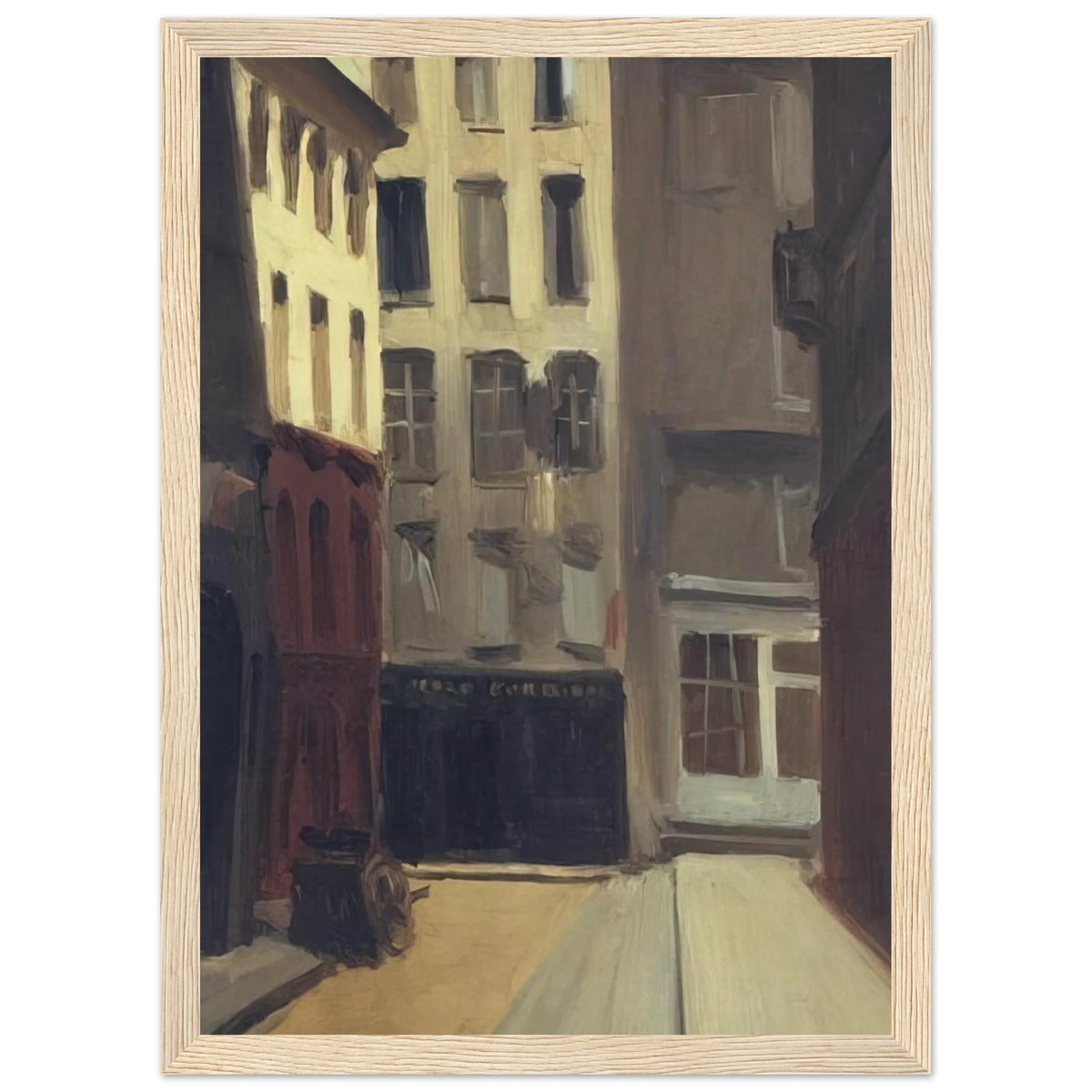 Paris Street Framed Poster | Edward Hopper Framed Prints Wall Art | Edward Hopper Print
