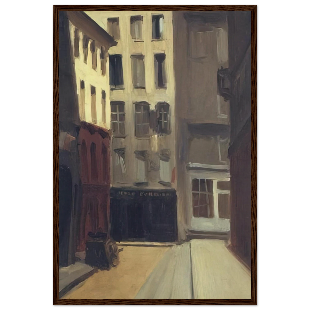 Paris Street Framed Poster | Edward Hopper Framed Prints Wall Art | Edward Hopper Print