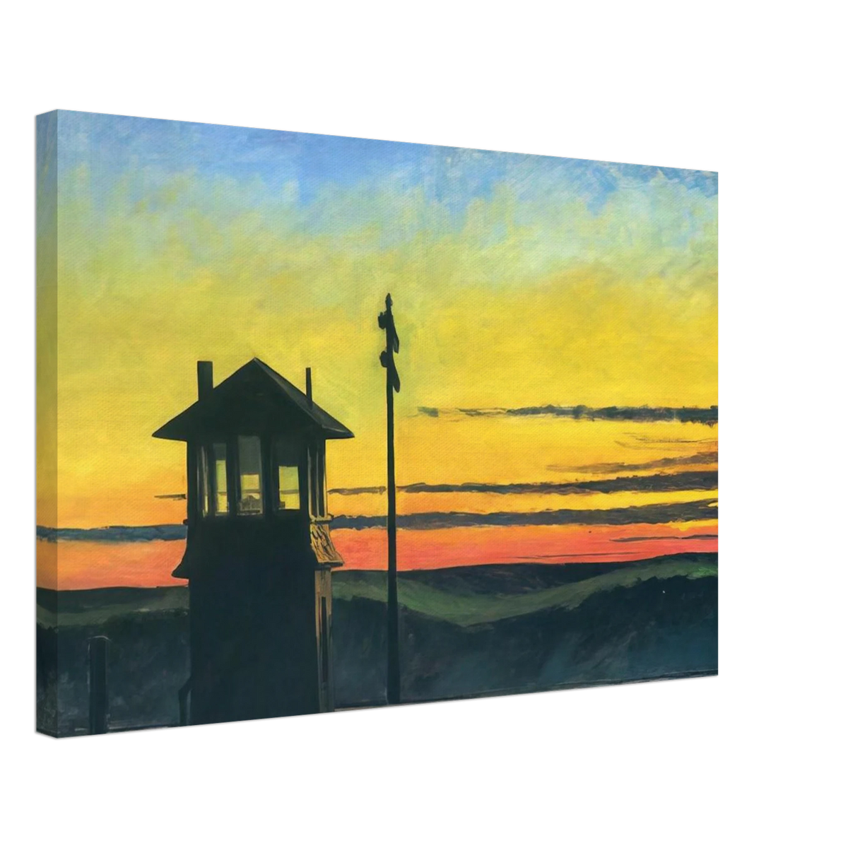 Railroad Sunset Canvas | Edward Hopper Canvas | Edward Hopper Print