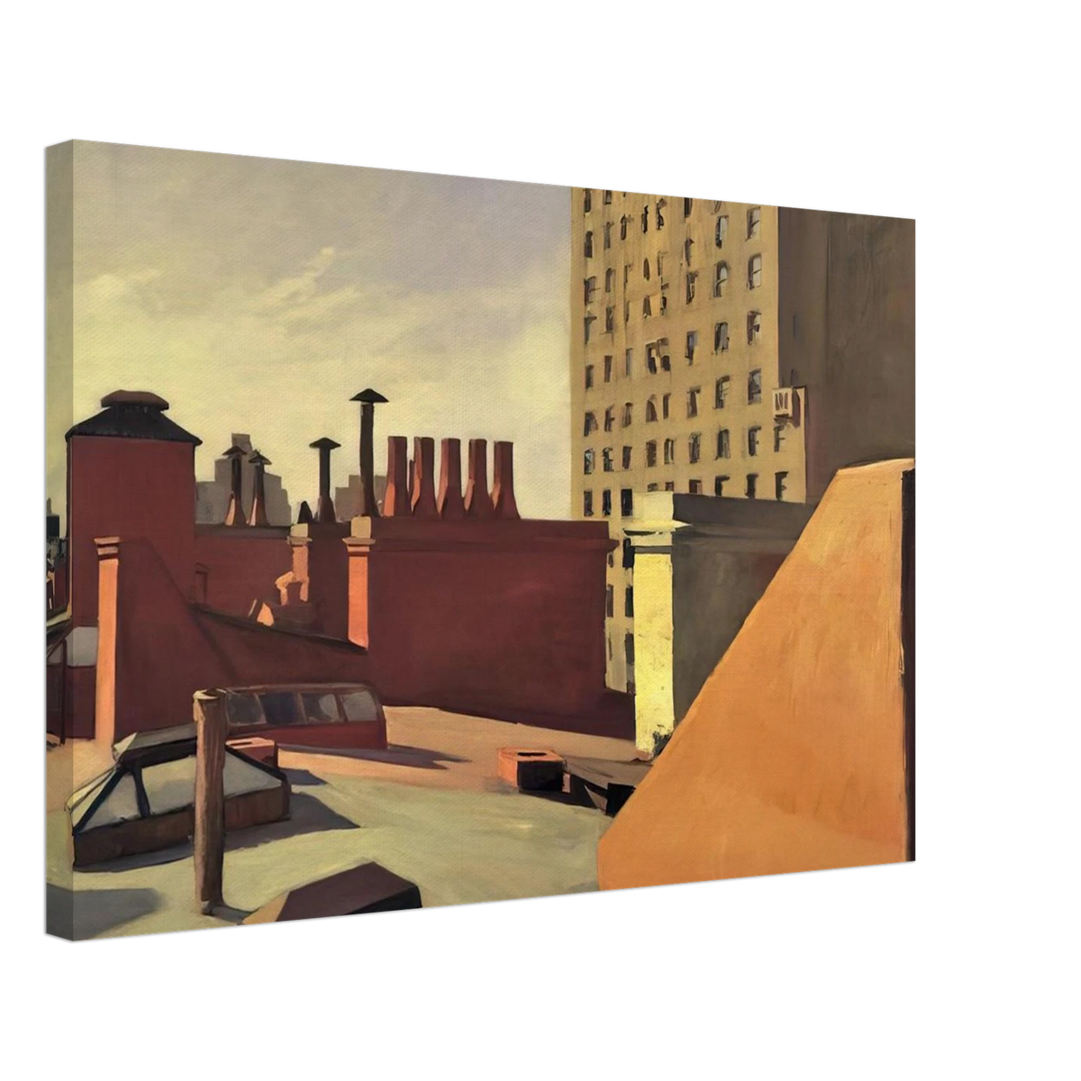 City Roofs Canvas | Edward Hopper Canvas | Edward Hopper Print