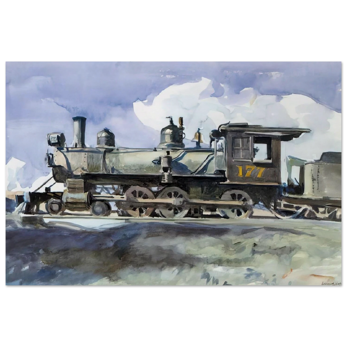 D. and R. G. Locomotive Poster | Edward Hopper Poster | Edward Hopper Print