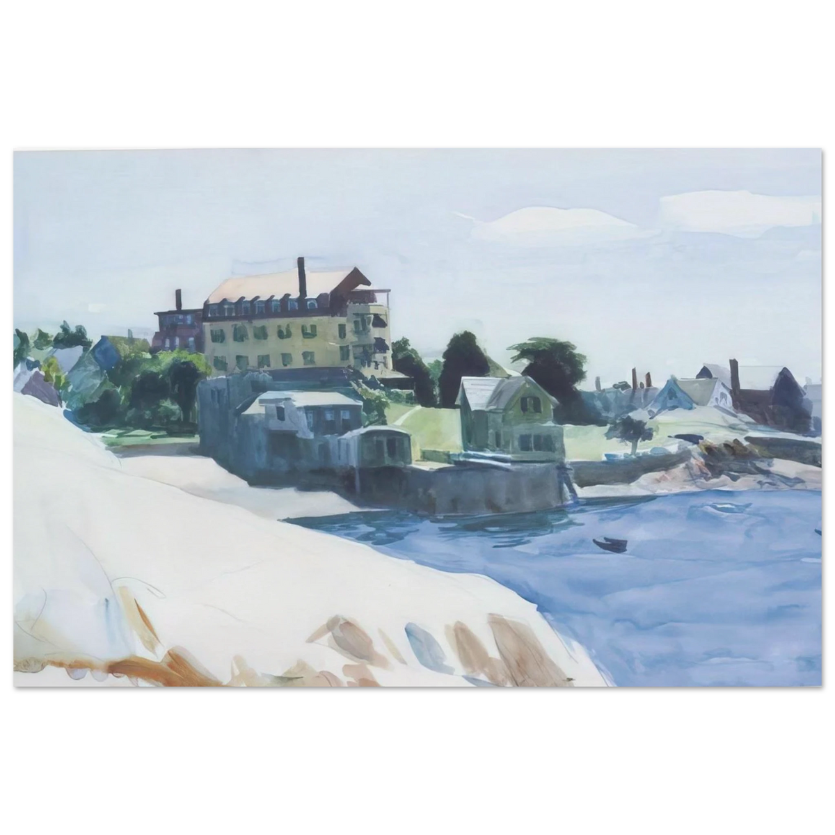 Small Town on Cove Poster | Edward Hopper Poster | Edward Hopper Print