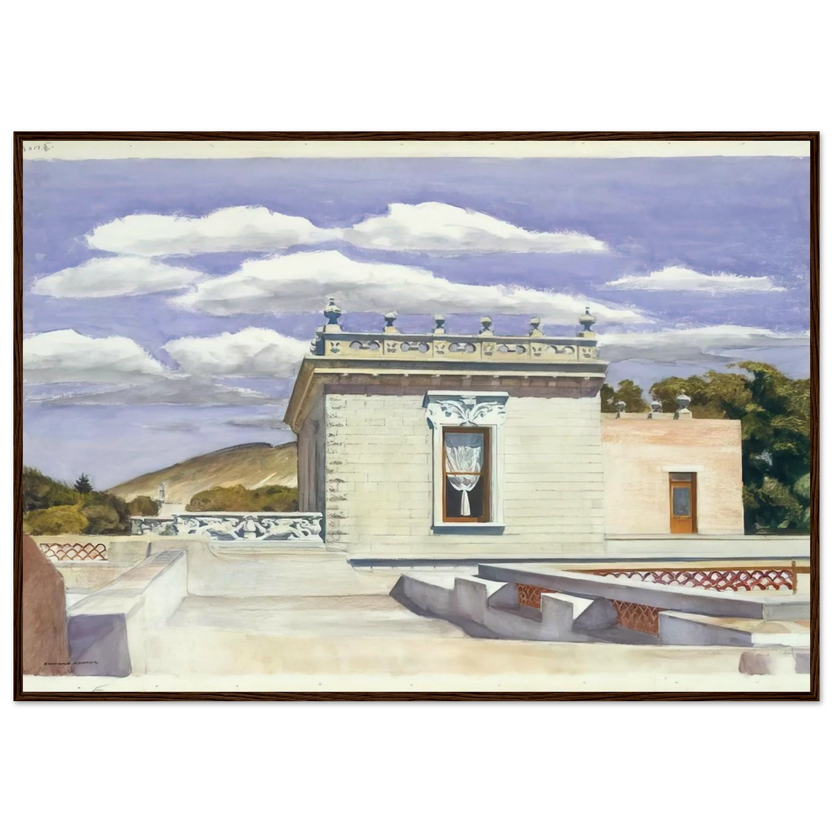 Saltillo Mansion Framed Poster | Edward Hopper Framed Prints Wall Art | Edward Hopper Print