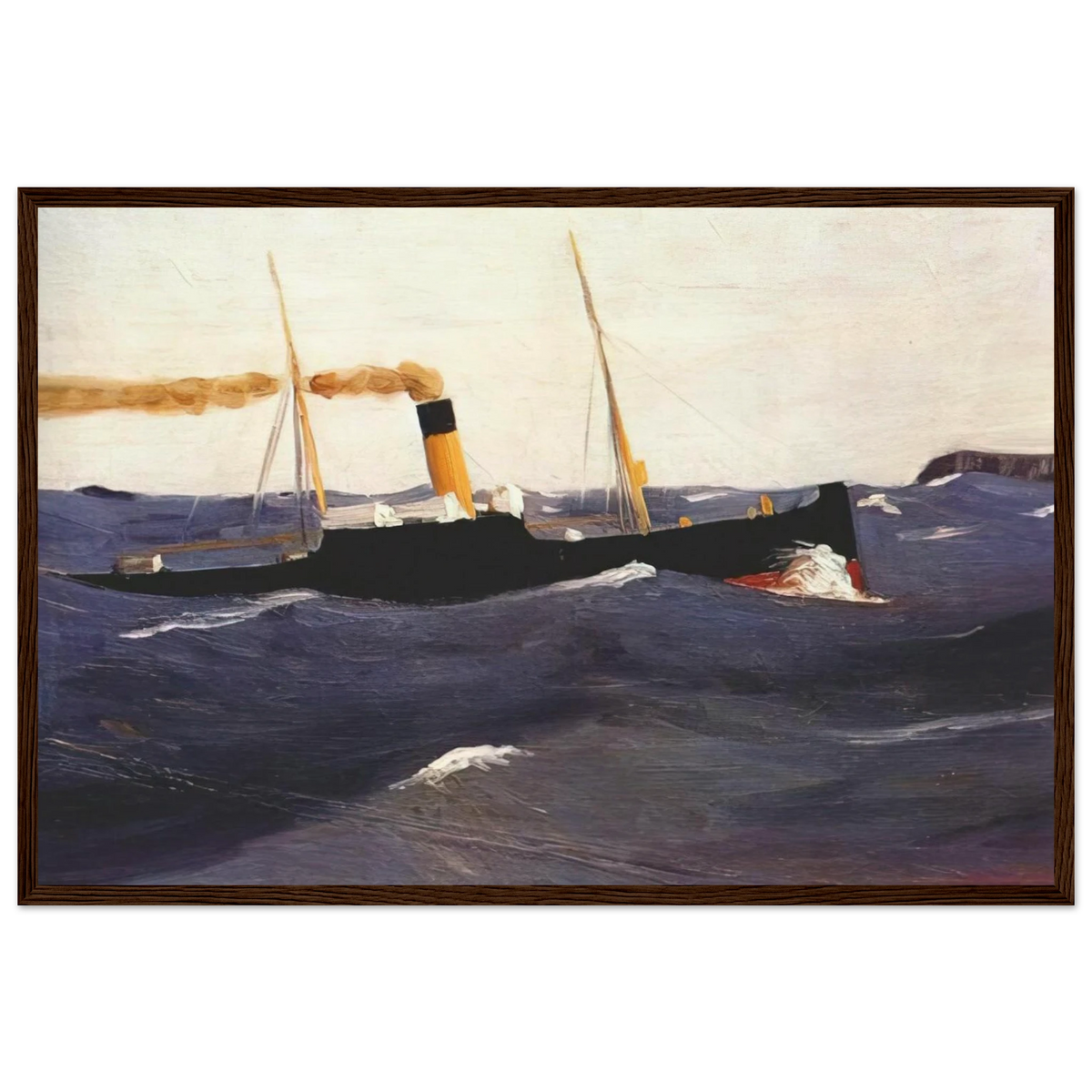 Tramp Steamer Framed Poster | Edward Hopper Framed Prints Wall Art | Edward Hopper Print