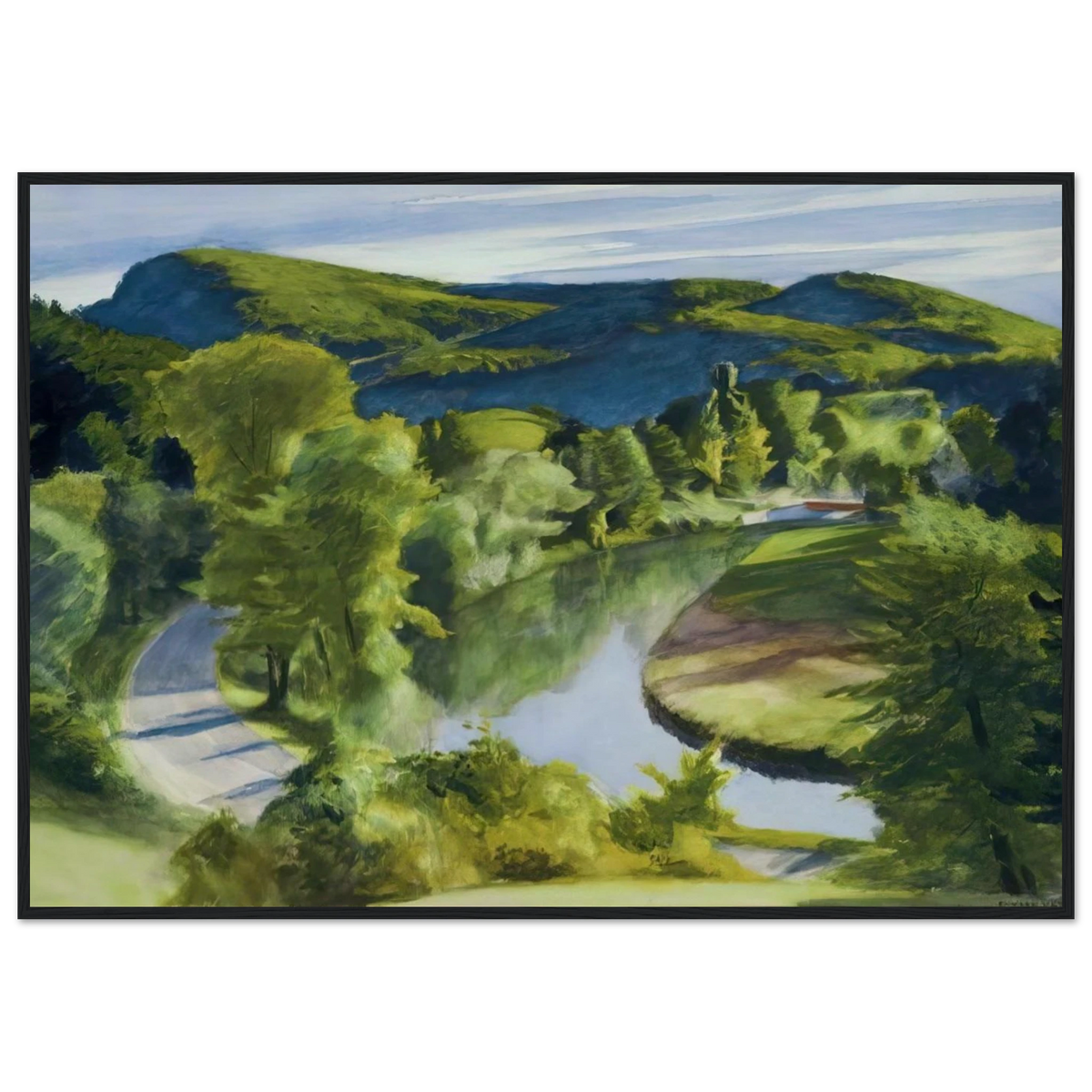 First Branch of the White River, Vermont Framed Poster | Edward Hopper Framed Prints Wall Art | Edward Hopper Print
