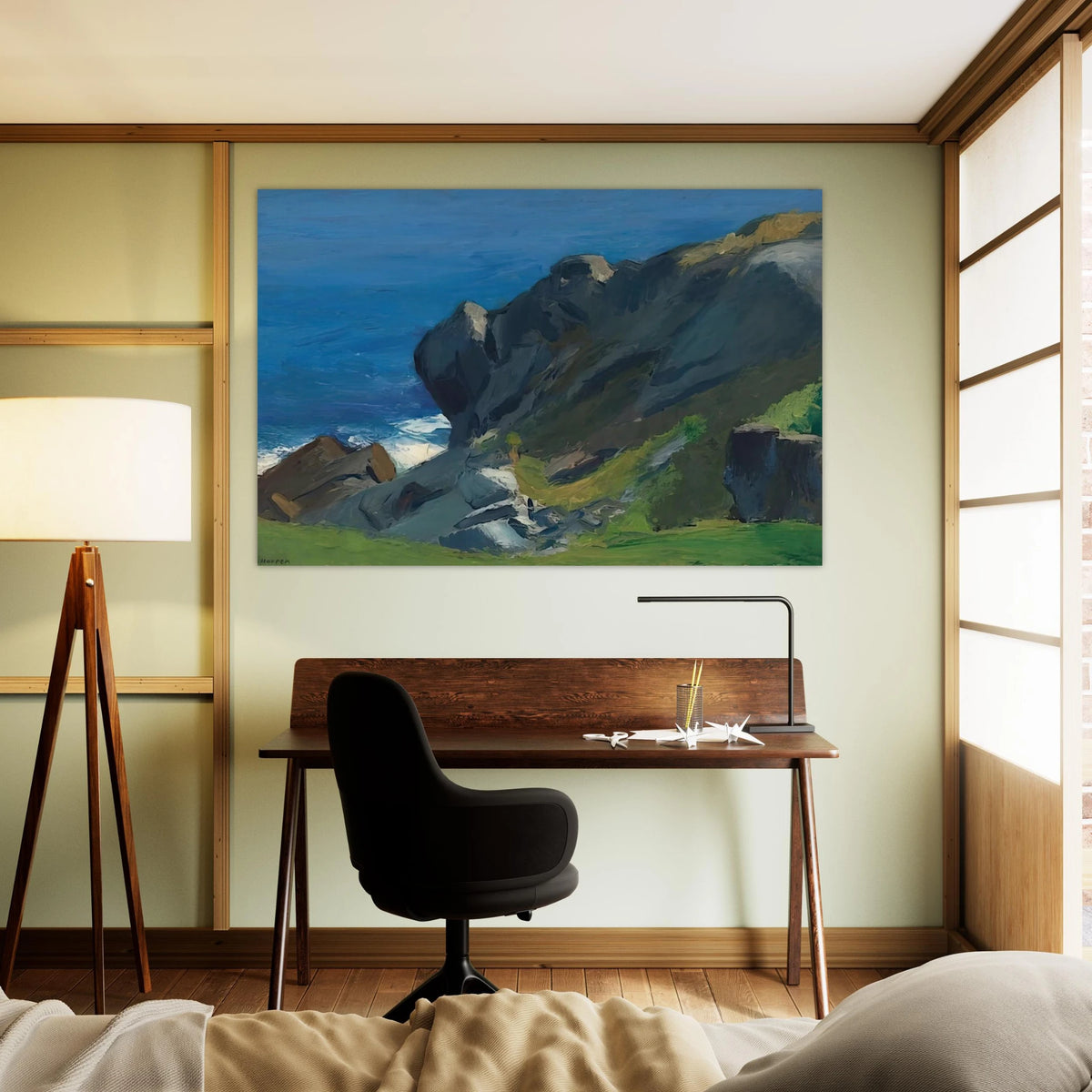 Rocky Shore and Sea Poster | Edward Hopper Poster | Edward Hopper Print