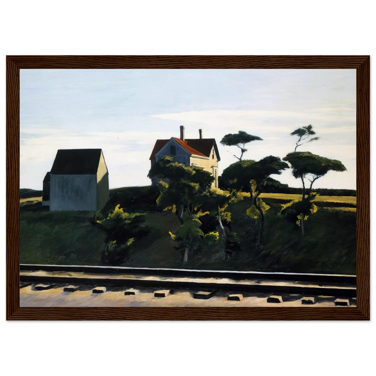 New York, New Haven and Hartford Framed Poster | Edward Hopper Framed Prints Wall Art | Edward Hopper Print