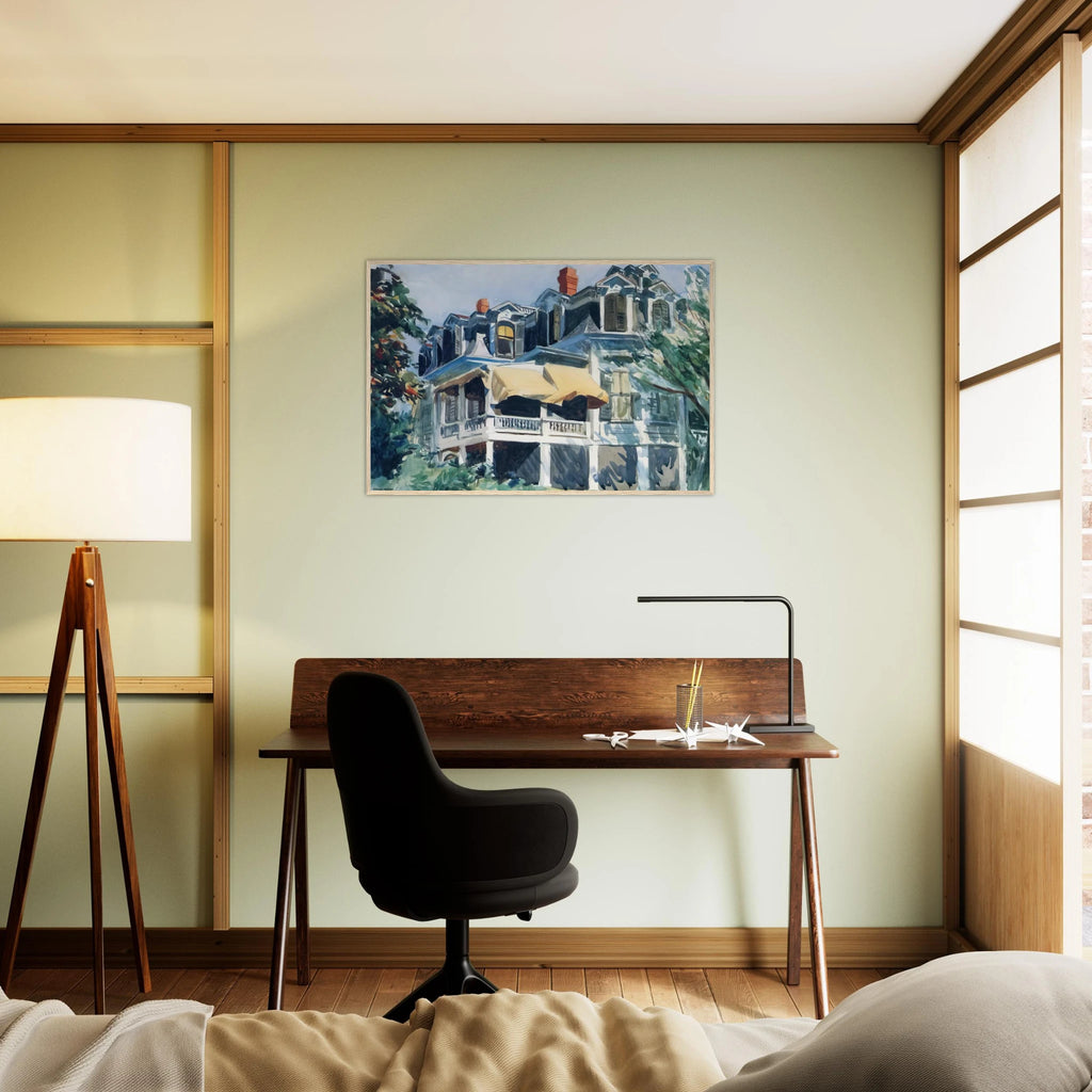 The Mansard Roof Framed Poster | Edward Hopper Framed Prints Wall Art | Edward Hopper Print
