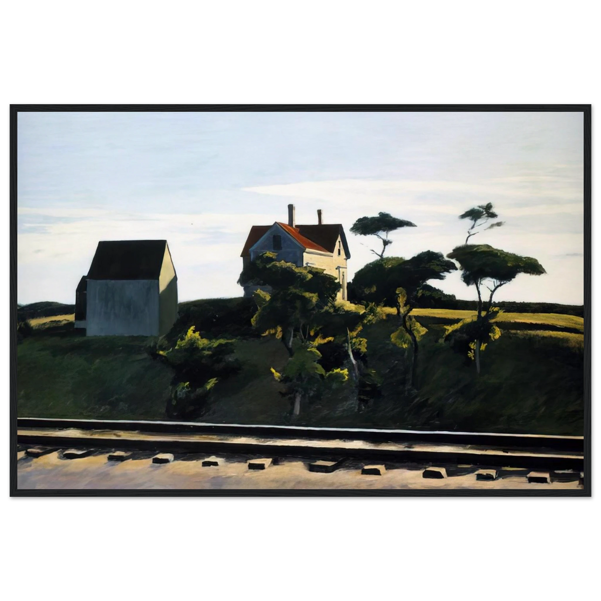 New York, New Haven and Hartford Framed Poster | Edward Hopper Framed Prints Wall Art | Edward Hopper Print