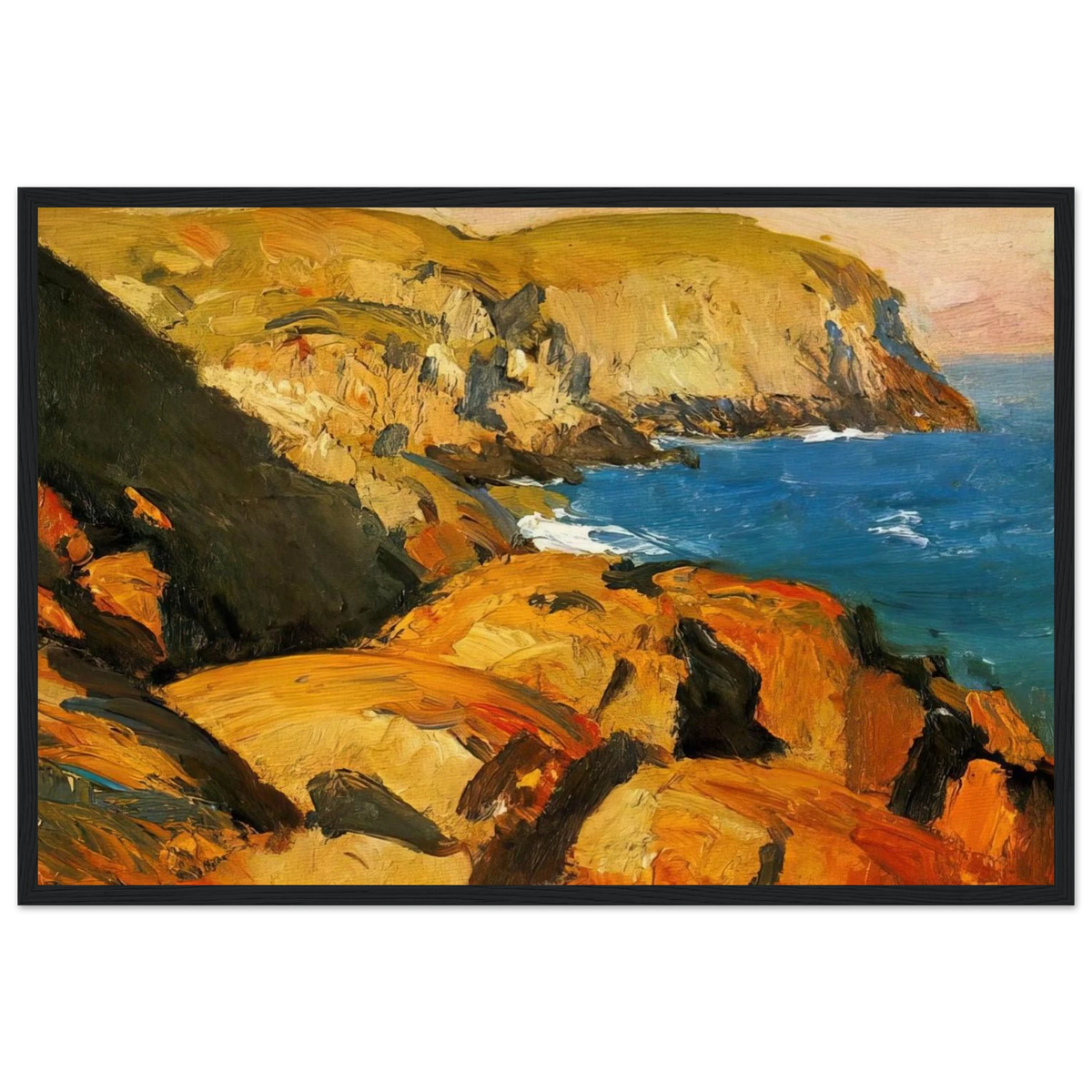 Blackhead, Monhegan Framed Poster | Edward Hopper Framed Prints Wall Art | Edward Hopper Print