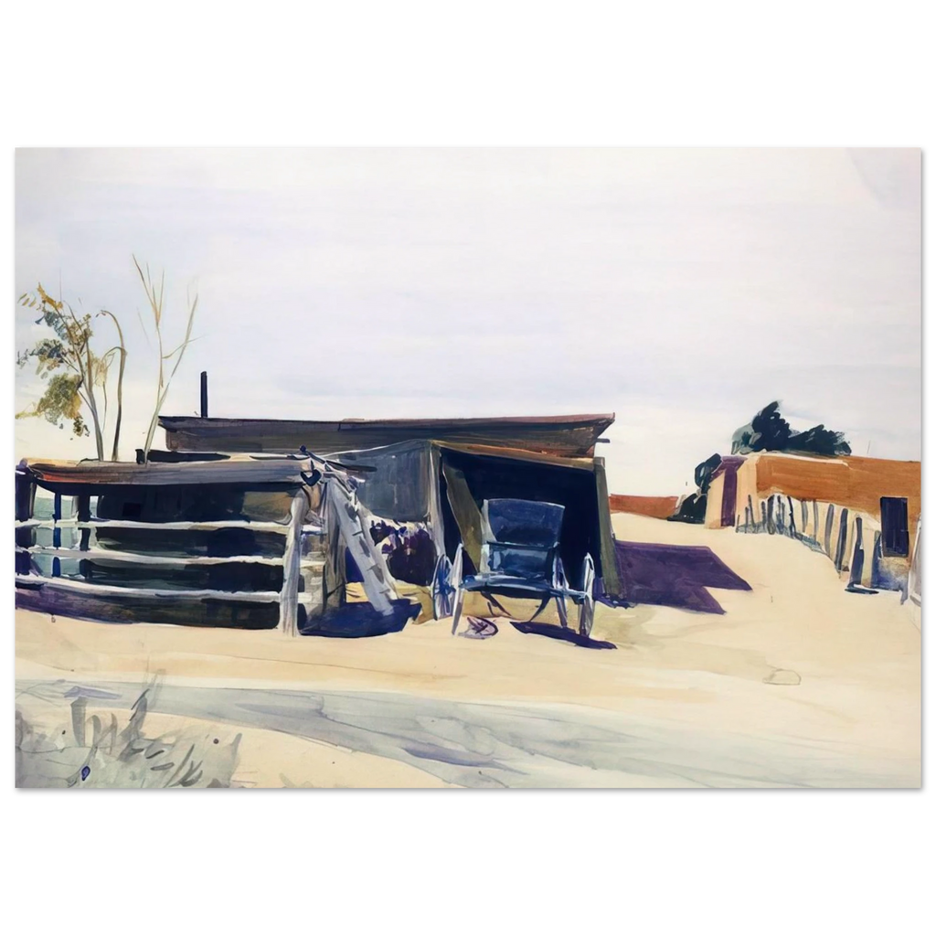 Adobes and Shed, New Mexico Poster | Edward Hopper Poster | Edward Hopper Print