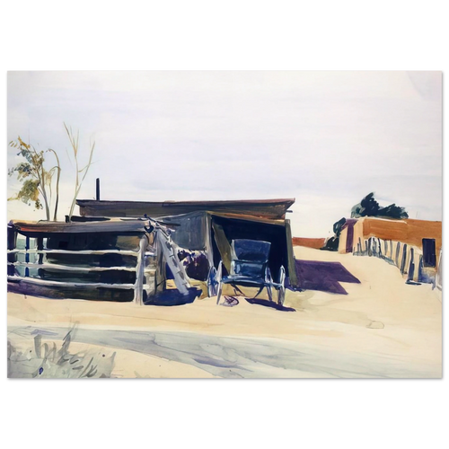 Adobes and Shed, New Mexico Poster | Edward Hopper Poster | Edward Hopper Print