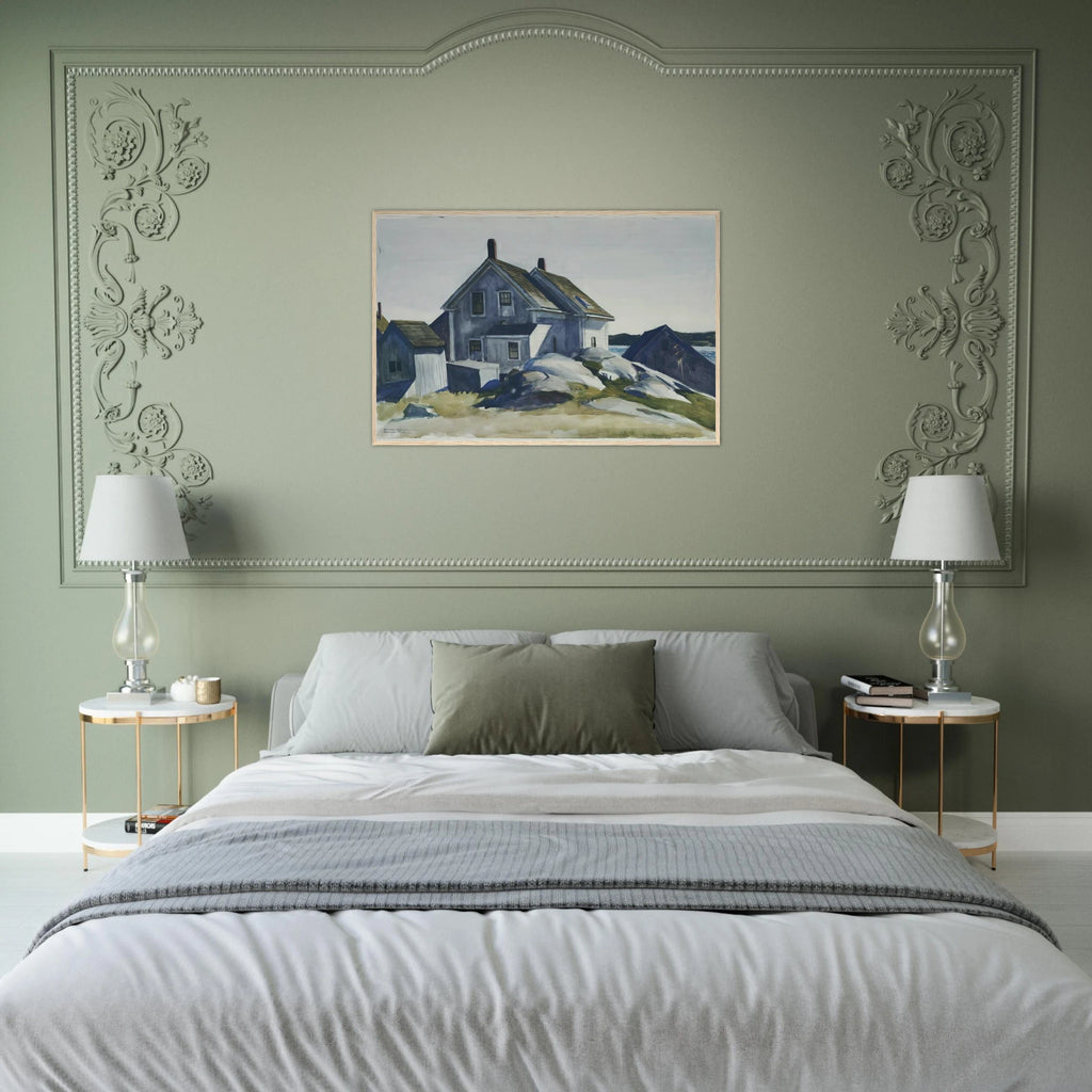 House at the Fort, Gloucester Framed Poster | Edward Hopper Framed Prints Wall Art | Edward Hopper Print