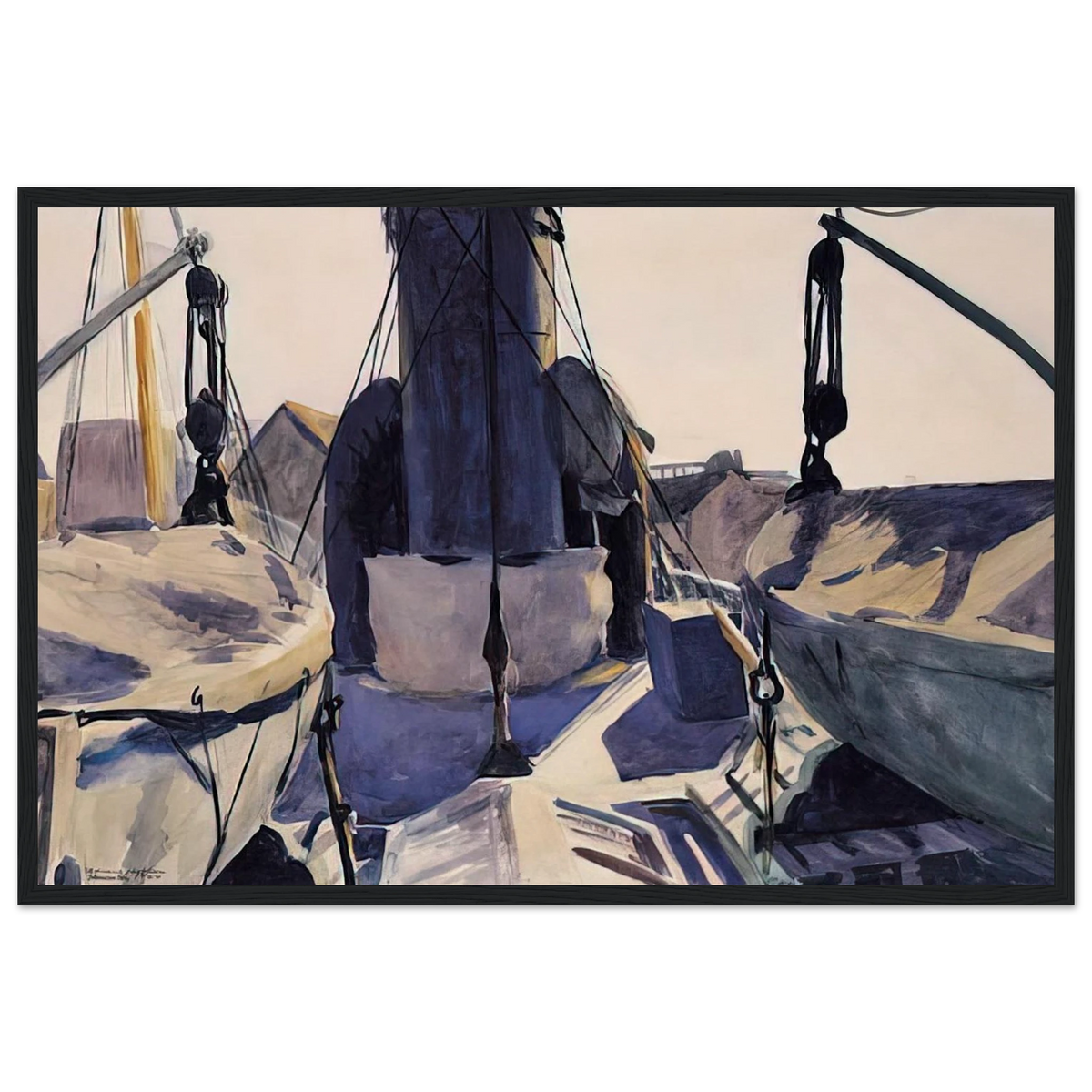 Funnel of Trawler Framed Poster | Edward Hopper Framed Prints Wall Art | Edward Hopper Print