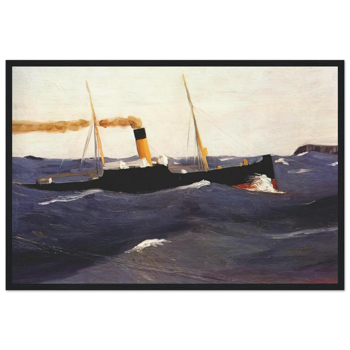 Tramp Steamer Framed Poster | Edward Hopper Framed Prints Wall Art | Edward Hopper Print