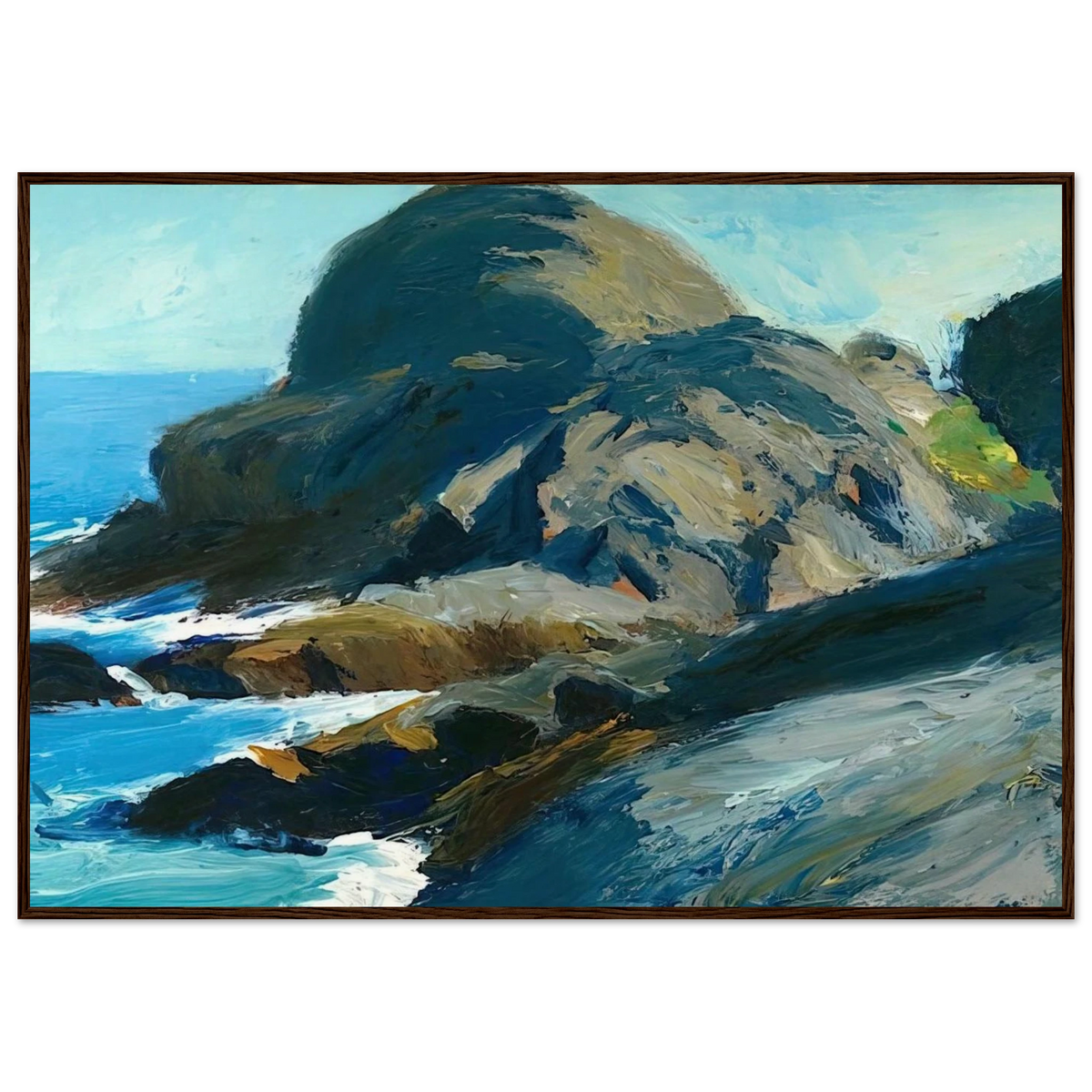 Rocky Shore Framed Poster | Edward Hopper Framed Prints Wall Art | Edward Hopper Print