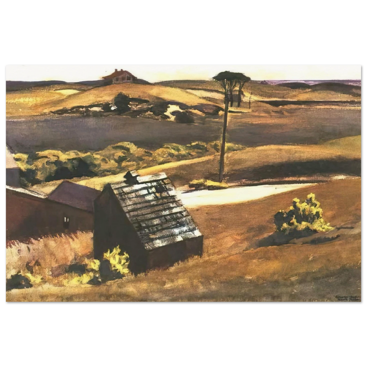 Burly Cobb Hen Coop and Barn Poster | Edward Hopper Poster | Edward Hopper Print