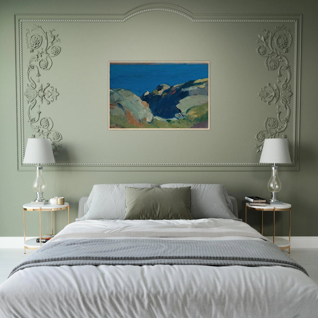 Rocks and Sea Framed Poster | Edward Hopper Framed Prints Wall Art | Edward Hopper Print