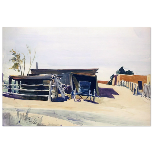 Adobes and Shed, New Mexico Poster | Edward Hopper Poster | Edward Hopper Print