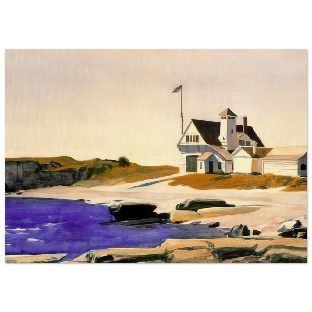Coast Guard Station, Two Lights, Maine Poster | Edward Hopper Poster | Edward Hopper Print