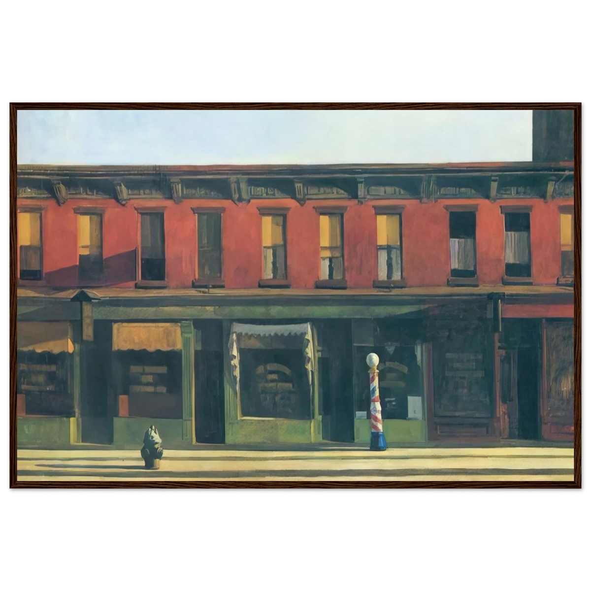 Early Sunday Morning Framed Poster | Edward Hopper Framed Prints Wall Art | Edward Hopper Print
